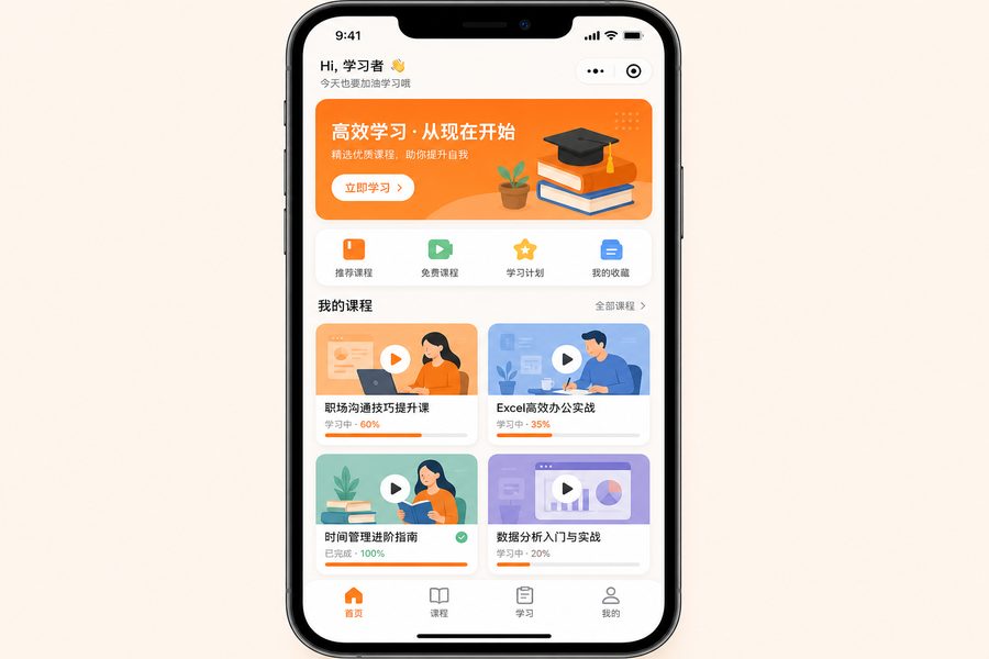 在线教育小程序展示图