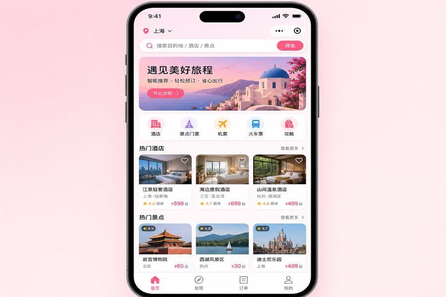 旅游服务小程序展示图